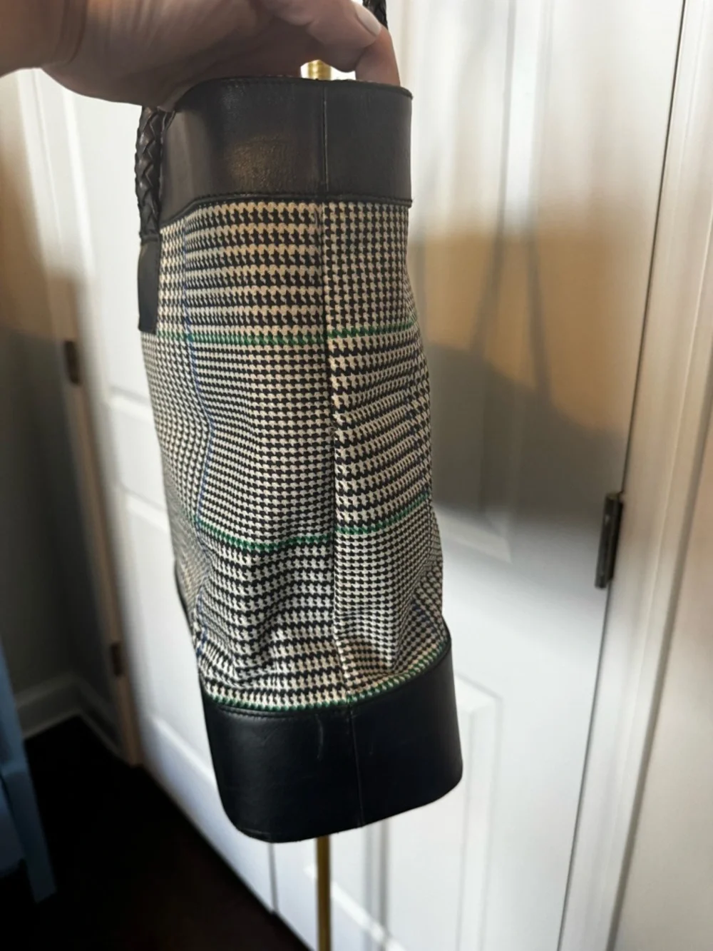 Lauren Ralph Lauren Houndstooth Plaid Tote